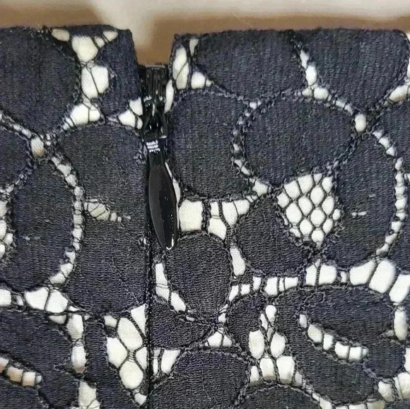 Talbots NWT New Womens Black White Lace A Line Skirt Size 4 - Picture 5 of 10